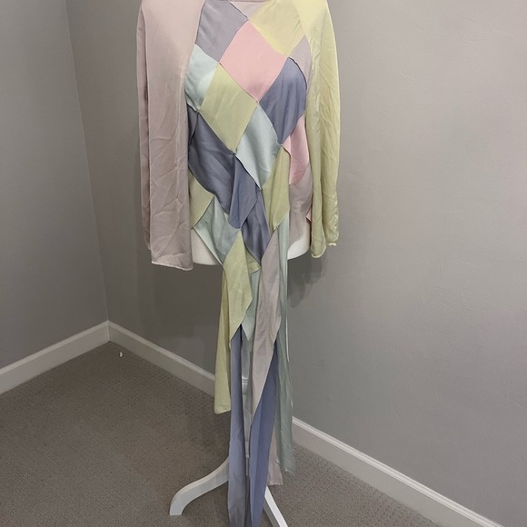 Naya Rea Anthropologie Colorful Crossover Shirt - Picture 2 of 6